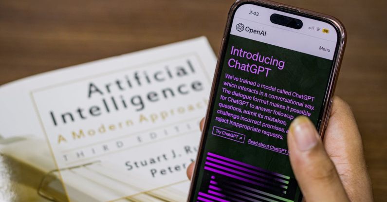 AI Resume - Webpage of ChatGPT, a prototype AI chatbot, is seen on the website of OpenAI, on iPhone or smartphone