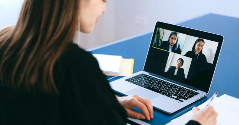 Virtual Conference - People on a Video Call