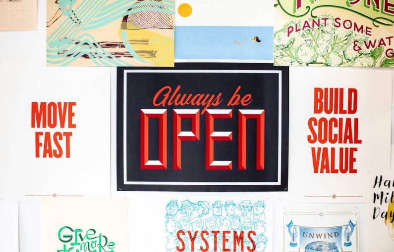 Company Values - always be open sign